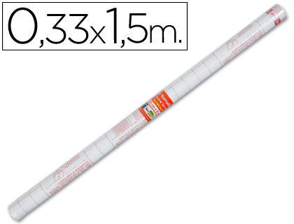 LIDERPAPEL - ROLLO PLASTICO ADHESIVO 0.33X1.50 50 MC -FORRALIBROS REMOVIBLE (Ref.AD03)