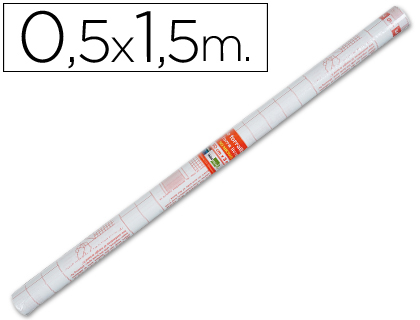 LIDERPAPEL - ROLLO PLASTICO ADHESIVO 0.50X1.50 50 MC -FORRALIBROS REMOVIBLE (Ref.AD04)