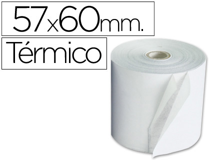 Q-CONNECT - ROLLO SUMADORA TERMICO 57 MM ANCHO X 60 MM DIAMETRO (Ref.KF00854)