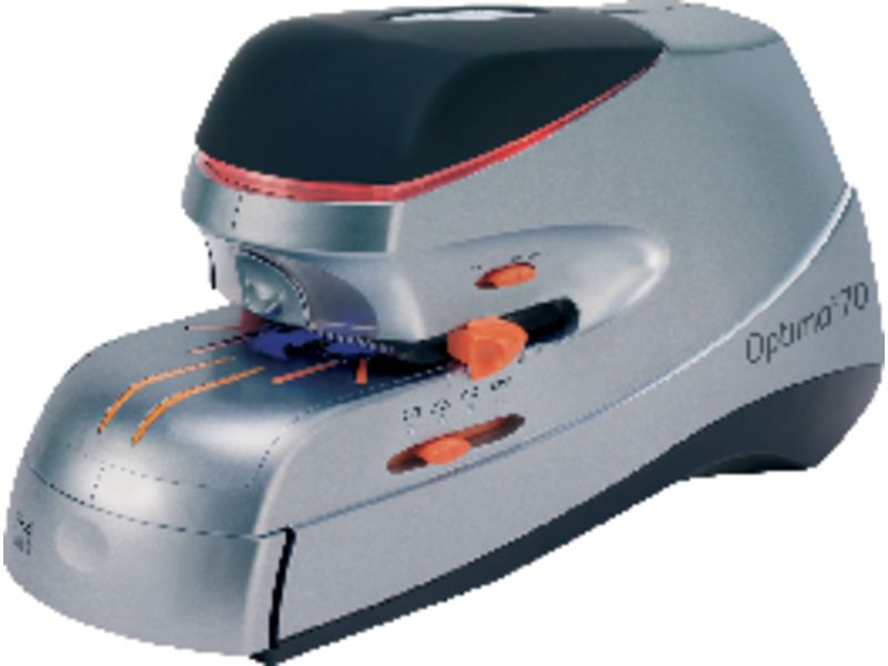 REXEL - Grapadora Electrica Optima 70 70 Hojas Adaptador Red Negro/Plata (Ref.2102355)