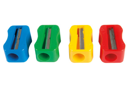 MOR - Sacapuntas/Afilalapices DE PLASTICO 1 USO SIN TORNILLO FORMA RECTANGULAR ERGONOMICA (Ref.03060000)