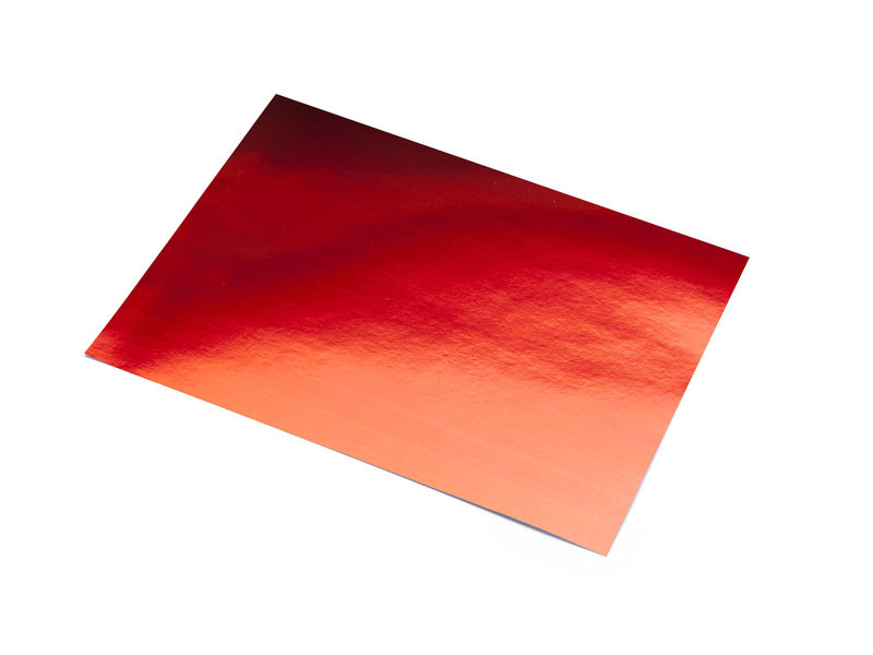 SADIPAL - Pack 10 CARTULINAS ALUMINIO ROJO 50X65 CM. (Ref.SAD20256)