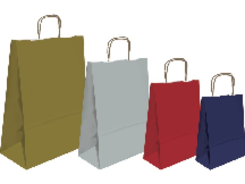 Bolsa papel Kraft Paquete 25 Ud 24x32x10 Rojo 12103009 (Ref.2003009)