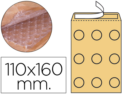 Q-CONNECT - SOBRE BURBUJAS CREMA A/000 110 X 165 MM (Ref.KF15010)
