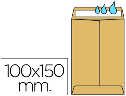 LIDERPAPEL - SOBRE BOLSA N.0 CREMA SALARIOS 100X150MM ENGOMADO CAJA DE 500 UNIDADES (Ref.SB45)
