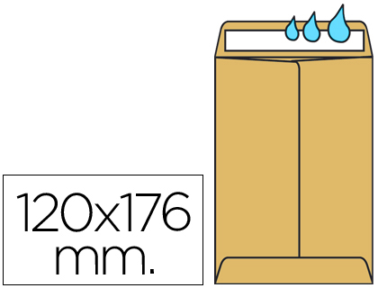 LIDERPAPEL - SOBRE BOLSA N.2 KRAFT SALARIOS 120X176 MM ENGOMADO CAJA DE 500 UNIDADES (Ref.SB47)