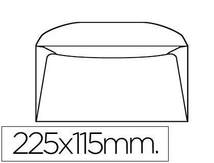 LIDERPAPEL - SOBRE DL+ - SIN VENTANA - BOLSA DE 10 115X225 MM (Ref.SB01)