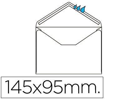 LIDERPAPEL - SOBRE N.1 BLANCO MINIMO NORMALIZADO 95X145MM ENGOMADO SOLAPA DE PICO CAJA DE 500 UNIDADES (Ref.SB04)