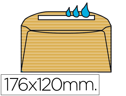 LIDERPAPEL - SOBRE N.8 CREMA COMERCIAL NORMALIZADO 120X176MM ENGOMADO CAJA DE 500 UNIDADES (Ref.SB40)