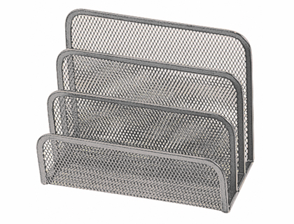 Q-CONNECT - SOPORTE PARA CARTAS METALICO REJILLA GRIS 175X140X82 MM (Ref.KF00852)