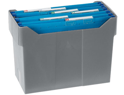 ARCHIVO 2000 - SOPORTE SOBREMESA CARPETAS COLGANTES GRIS DE POLIESTIRENO PARA FORMATO DIN A4 CAPACIDAD 20 CARPETAS (Ref.2007GS)