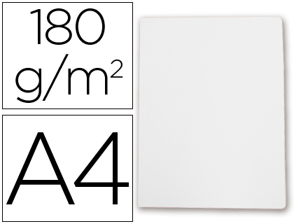 GIO - SUBCARPETA CARTULINA DIN A4 BLANCA 180 G/M2 (Ref.100580396/40004053)