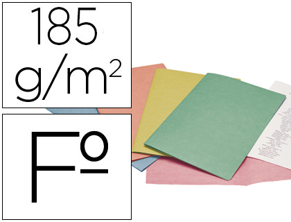 LIDERPAPEL - SUBCARPETA CARTULINA FOLIO COLORES SURT PTE.DE 25 SDAS.RETRACTILADAS (Ref.SUB-FSURT)