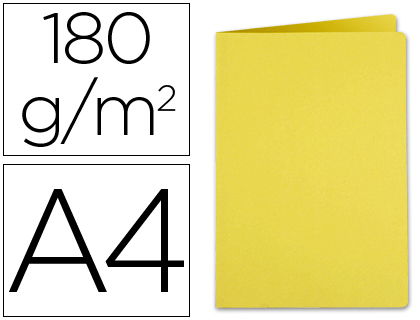 LIDERPAPEL - SUBCARPETA A4 AMARILLO INTENSO 185G/M2 (Ref.SC12)