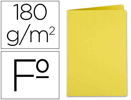 LIDERPAPEL - SUBCARPETA FOLIO AMARILLO INTENSO 185G/M2 (Ref.SC02)