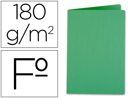 LIDERPAPEL - SUBCARPETA FOLIO VERDE INTENSO 185G/M2 (Ref.SC10)