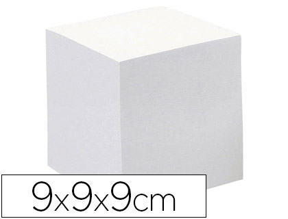 QUO VADIS - TACO PAPEL ENCOLADO BLANCO 680 HOJAS 100% RECICLADO 90 G/M2 90X90X90 MM (Ref.236004Q)