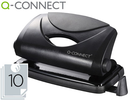 Q-CONNECT - TALADRADOR NEGRO -ABERTURA 1 MM -CAPACIDAD 10 HOJAS (Ref.KF01233)