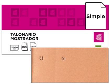 LIDERPAPEL - TALONARIO MOSTRADOR 50X110 MM NARANJA CON MATRIZ (Ref.TL10)
