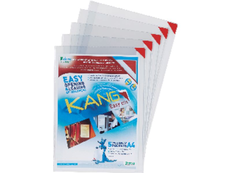 TARIFOLD - Fundas Señaliazacion 5 ud A4 Bandas adhesivas (Ref.194770)