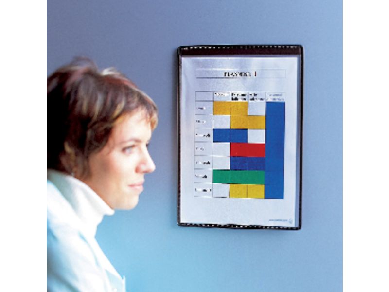 TARIFOLD - Funda Magnética A4 Marco negro irrompible Cap. 20 h (Ref.194607)