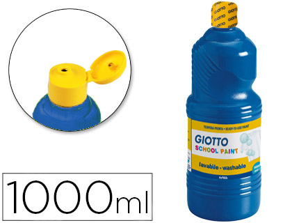 GIOTTO - TEMPERA LIQUIDA ESCOLAR LAVABLE 1000 ML AZUL ULTRAMAR (Ref.535517)