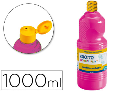 GIOTTO - TEMPERA LIQUIDA ESCOLAR LAVABLE 1000 ML MAGENTA (Ref.535510)