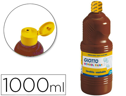 GIOTTO - TEMPERA LIQUIDA ESCOLAR LAVABLE 1000 ML MARRON (Ref.535528)