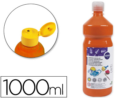 GIOTTO - TEMPERA LIQUIDA ESCOLAR LAVABLE 1000 ML NARANJA (Ref.535505)