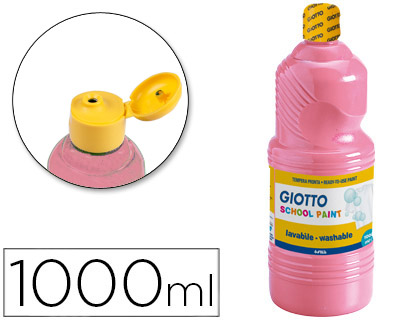 GIOTTO - TEMPERA LIQUIDA ESCOLAR LAVABLE 1000 ML ROSA (Ref.535506)