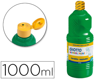 GIOTTO - TEMPERA LIQUIDA ESCOLAR LAVABLE 1000 ML VERDE OSCURO (Ref.535512)