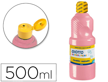 GIOTTO - TEMPERA LIQUIDA ESCOLAR LAVABLE 500 ML ROSA CARNE (Ref.535320)