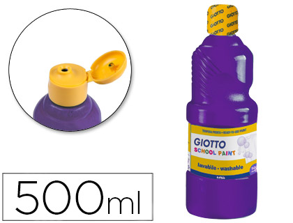 GIOTTO - TEMPERA LIQUIDA ESCOLAR LAVABLE 500 ML VIOLETA (Ref.535319)