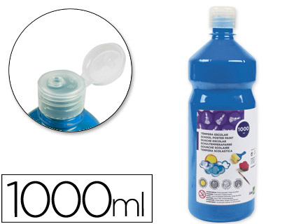 LIDERPAPEL - TEMPERA LIQUIDA ESCOLAR 1000 ML AZUL (Ref.TP34)