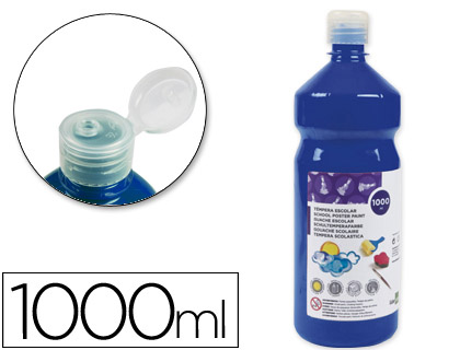 LIDERPAPEL - TEMPERA LIQUIDA ESCOLAR 1000 ML AZUL MARINO (Ref.TP33)