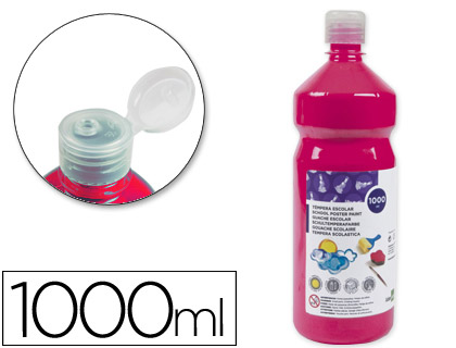 LIDERPAPEL - TEMPERA LIQUIDA ESCOLAR 1000 ML FUCSIA (Ref.TP27)