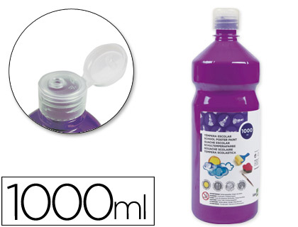LIDERPAPEL - TEMPERA LIQUIDA ESCOLAR 1000 ML VIOLETA (Ref.TP31)