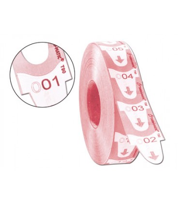 TURNOMATIC - TICKETS 31X67 MM COLOR ROSA ROLLO 4000 TICKETS (Ref.39649130)