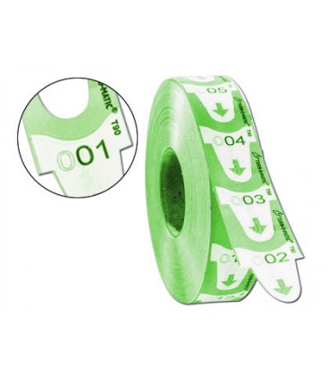 TURNOMATIC - TICKETS 31X67 MM COLOR VERDE ROLLO 4000 TICKETS (Ref.39649110)