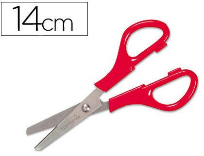 LIDERPAPEL - TIJERA ESCOLAR PS-52-D CON FUNDA 14 CM (Ref.TI04)