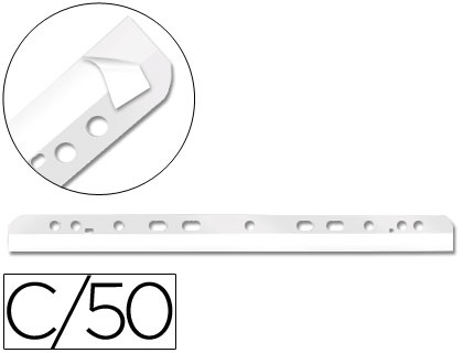 Q-CONNECT - TIRA MULTITALADRO AUTOADHESIVA PARA DOCUMENTOS A-4 Y A-5 PACK DE 50 UNIDADES (Ref.KF27050)