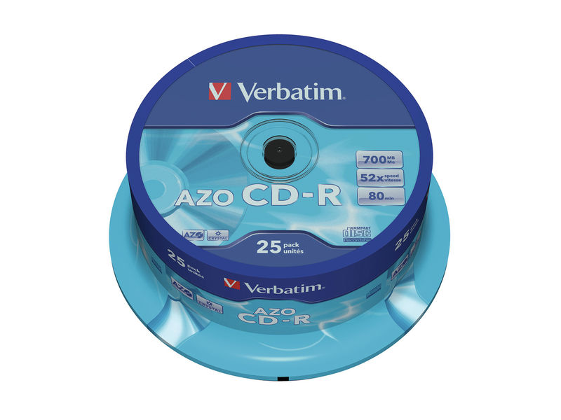 VERBATIM - Cd-R Bobina 25 52X 700Mb (CANON L.P.I. 2€ Incluido) (Ref.43432)