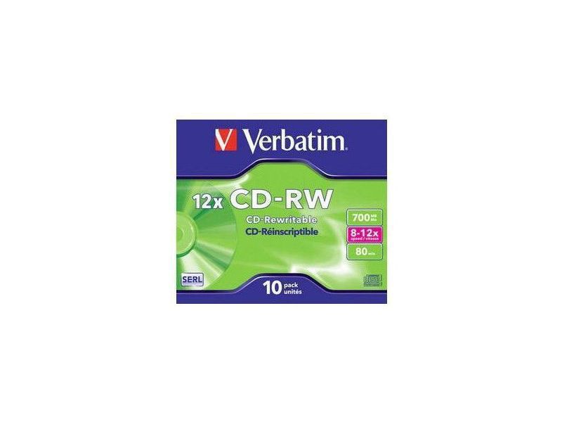 VERBATIM - Cd-Rw Datalife Caja 10 ud 700MB 8X - 12X (CANON L.P.I. 1€ Incluido) (Ref.43148)