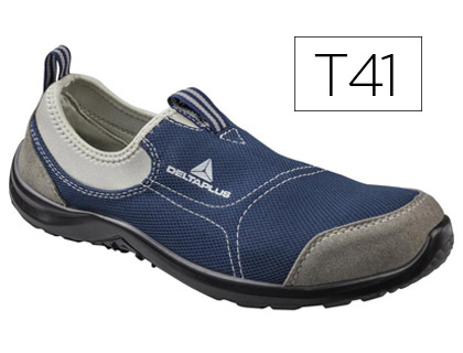 DELTAPLUS - ZAPATOS DE SEGURIDAD DE POLIESTER Y ALGODON CON PLANTILLA Y PUNTERA - COLOR AZUL MARINO TALLA 41 (Ref.MIAMIS1PGB41)