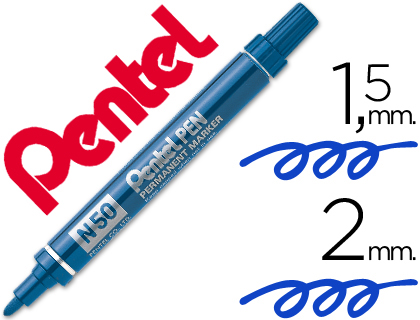 PENTEL - ROTULADOR PERMANENTE PUNTA CONICA 4,3 MM (Ref.N50 AZUL)