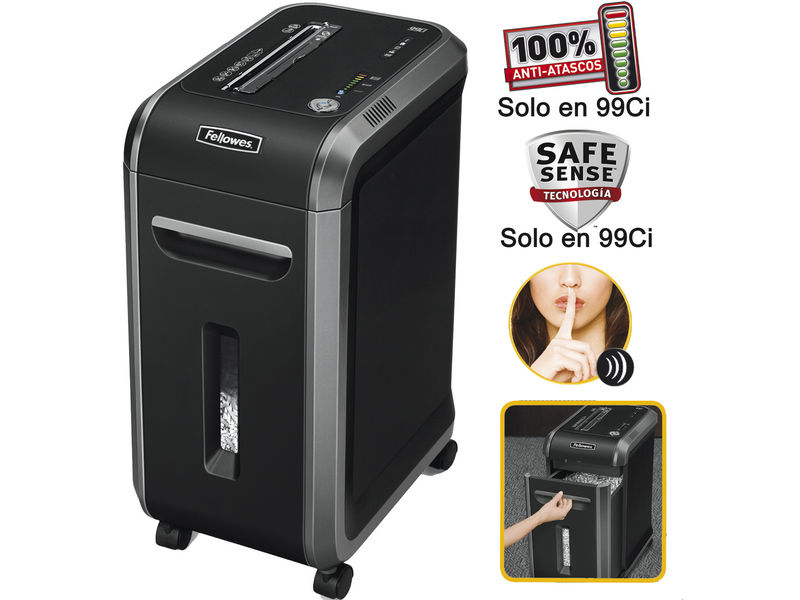 FELLOWES - Destructora 99Ci 34L Corte en particula 4x38mm Capacidad 16h. (Ref.4691001)