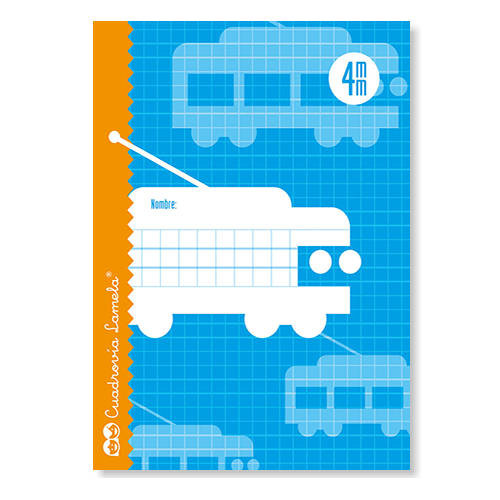 LAMELA - Libreta 30h 4º Cuadricula 4x4 Azul 0 (Ref.6004)