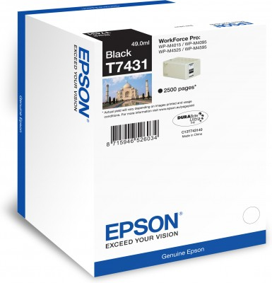 EPSON - CRT INY T7431 NG 2,5K (Ref.C13T74314010)