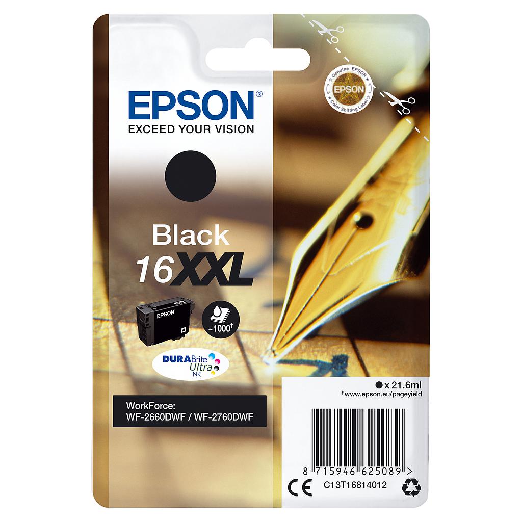 EPSON - cartucho inyección negro 16XXL WF-2660DWF (Ref.C13T16814012)