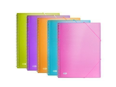 ELBA - Carpeta espiral Urban 40 fundas cristal,tapa pp 450my,cierre con gomas A4 col. Surtido (Ref.400101993)